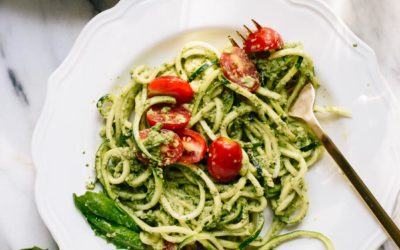 Zoodles with Mint Chimichurri and Tomatoes