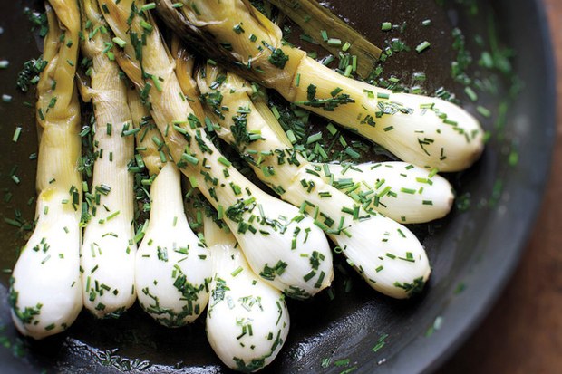 RECIPE: BUTTER-BRAISED SPRING ONIONS WITH LOTS OF CHIVES