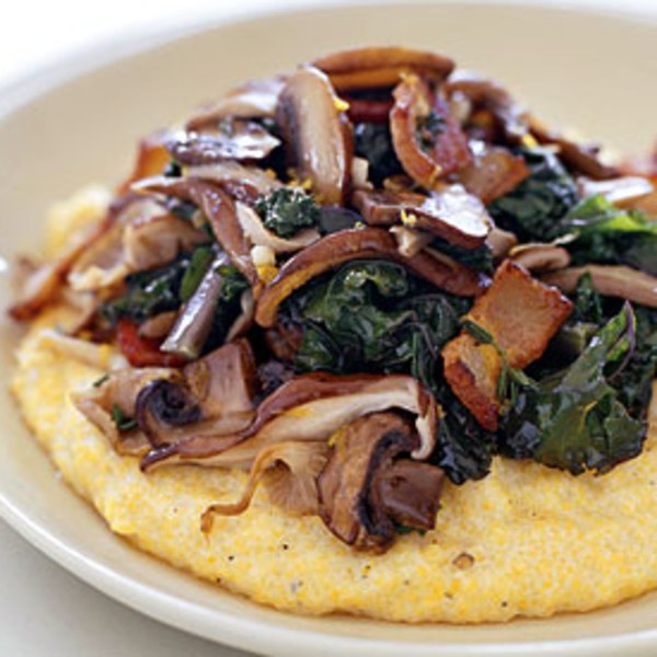 RECIPE: Goat Cheese Grits with Greens