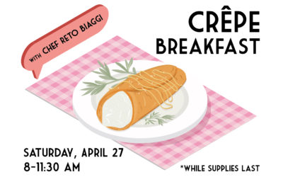 The Greensboro Farmers Curb Market Hosts a Crepe Breakfast with Chef Reto Biaggi on Saturday, April 27, 2019