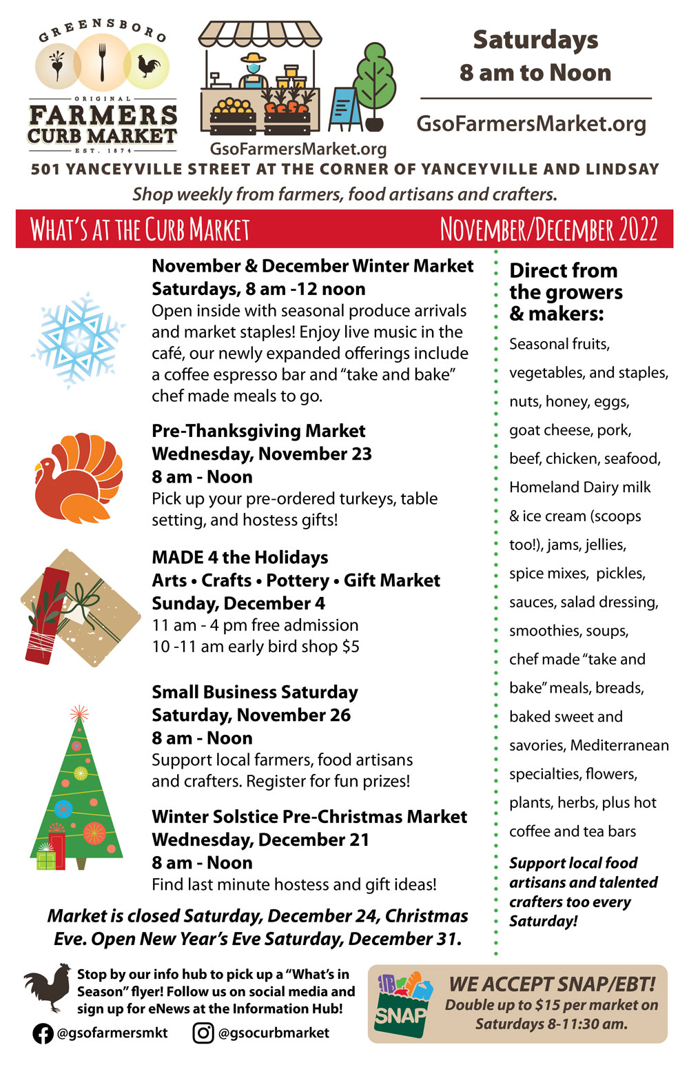 November and December at the Market