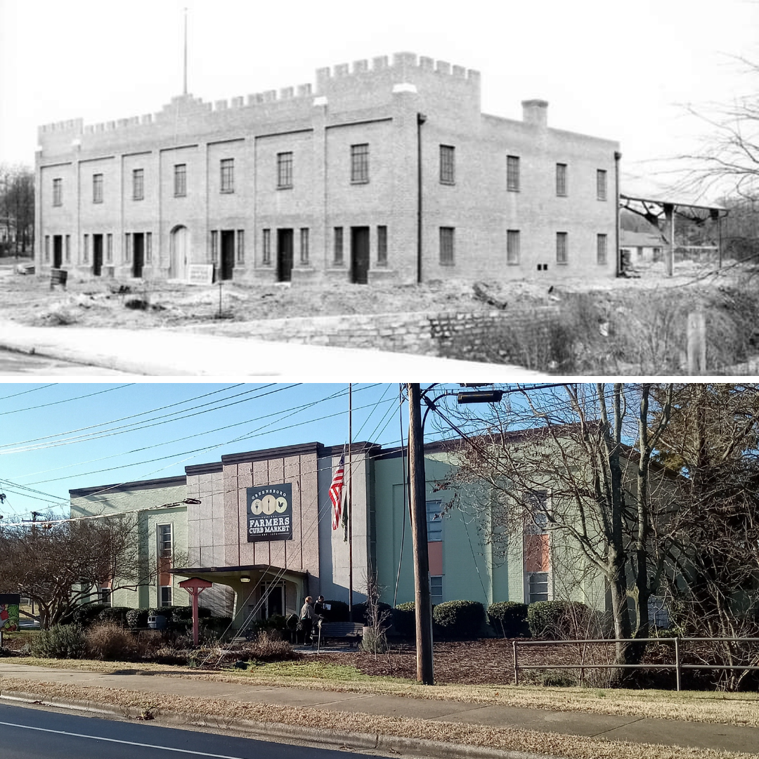 Armory building then, the farmers market now