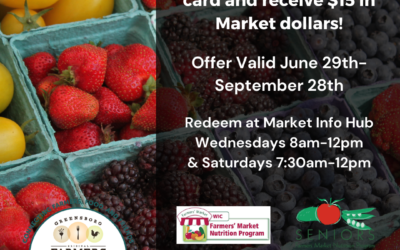 Market Offers $15 to WIC & Seniors’ FMNP Participants